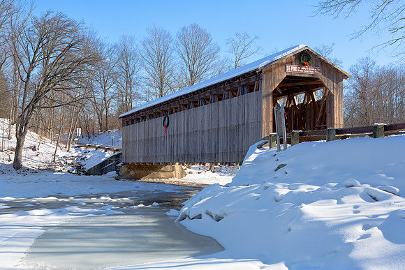 Christmas Visits Fallasburg Covered Bridge