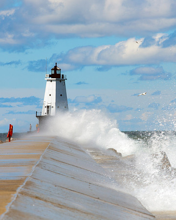 High Winds on Ludington Pier
