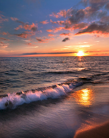 Lake Michigan Sunset - Portrait