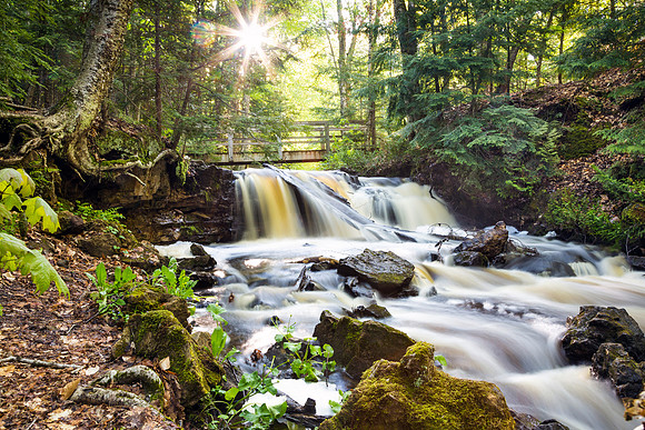 Sunburst over Upper Chapel Falls