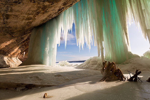 Ice Curtains on Grand Island - Lake Superior Winter