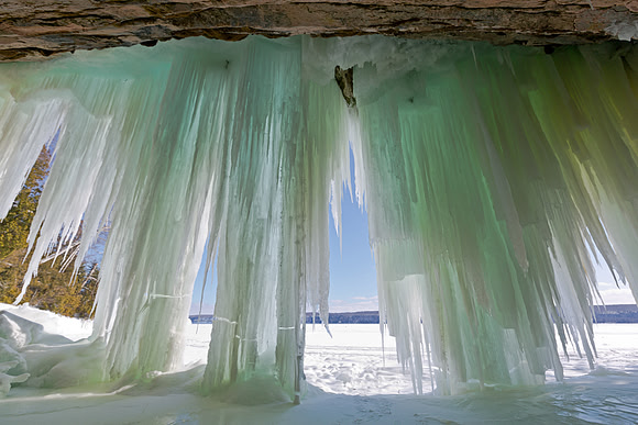 Grand Island Ice Curtains - Lake Superior