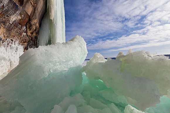 Broken Chunks of Grand Island Ice Curtains
