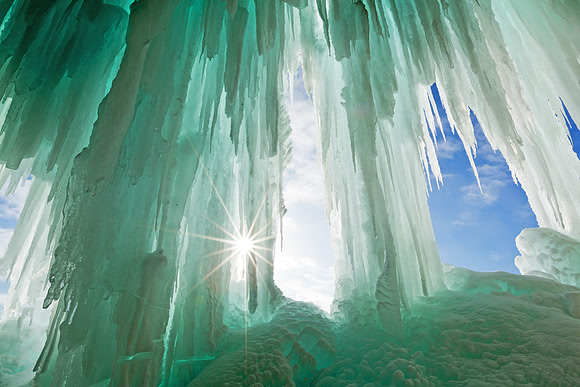 Emerald Colored Ice Curtains
