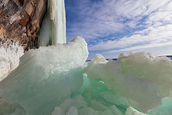 Broken Chunks of Grand Island Ice Curtains