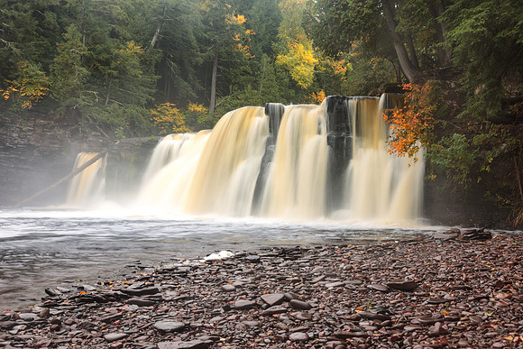 Manabezho Falls on the Presque Isle River