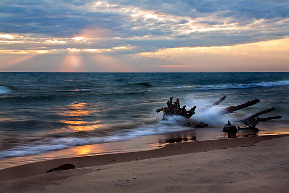 God Beams and Breezes at Big Sable Beach