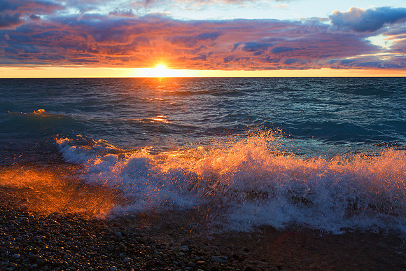 Sunset on Point Betsie Beach