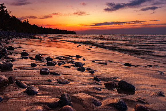 Sunset at Au Sable Beach