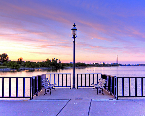 Bay City River Walk at Sunset