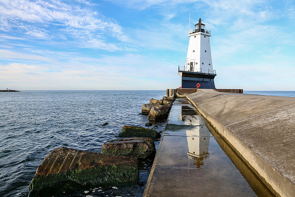 Reflections of a Still Morning - Ludington Michigan