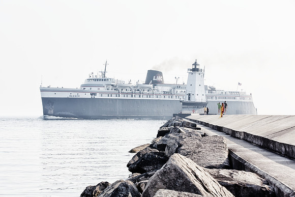 Car Ferry Badger Arrives in Port