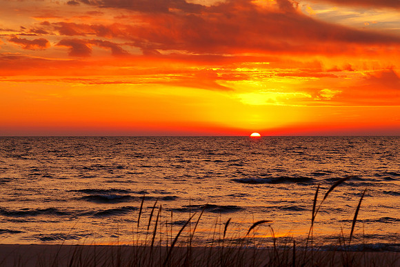 Vivid Lake Michigan Sunset