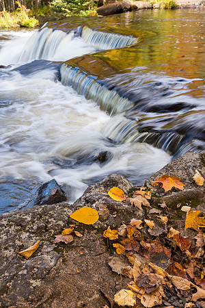 Ontonogan River and Autumn Leaves