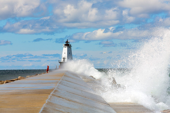 Lake Michigan Gale - Ludington Michigan
