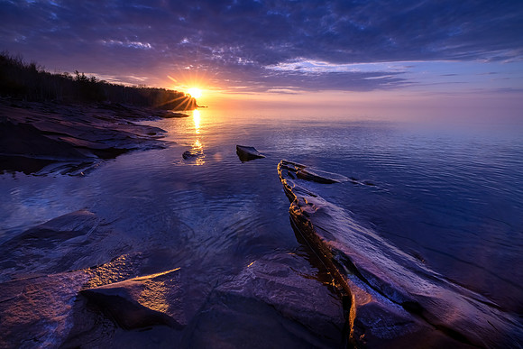 Porcupine Mountain Sunrise on Lake Superior - UP-620 CS214148