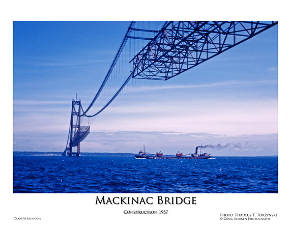 Mackinac Bridge Construction 1957