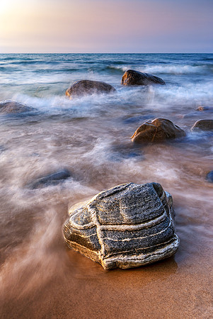 Ebbing Waves at Au Sable Point - 9Q4A3938