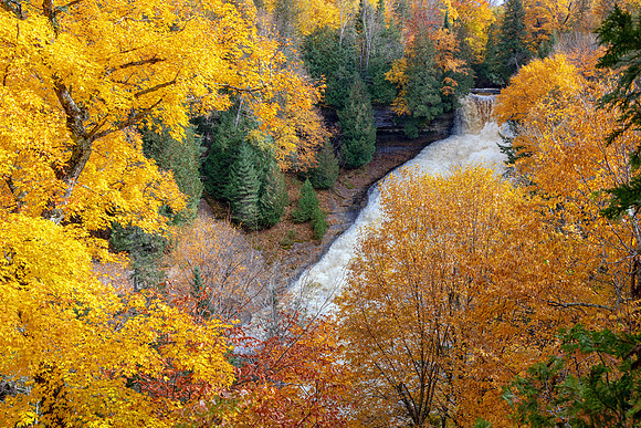 Laughing Whitefish Falls in Autumn
