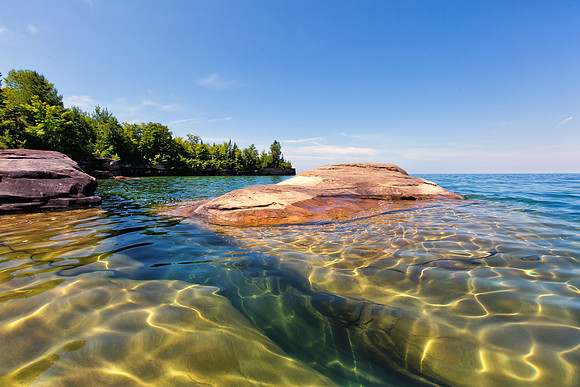 Underwater Crevasse in Lake Superior - Five Mile Point - Upper Peninsula - Michigan