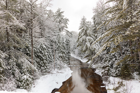 Upper Peninsula River in Winter