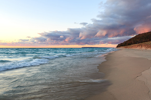 Stormy Day at North Bar Beach - Lake Michigan