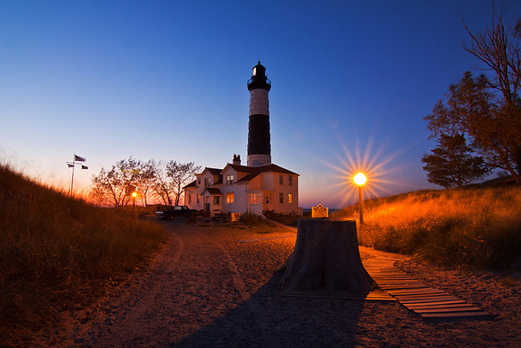 Big Sable Lighthouse at Night