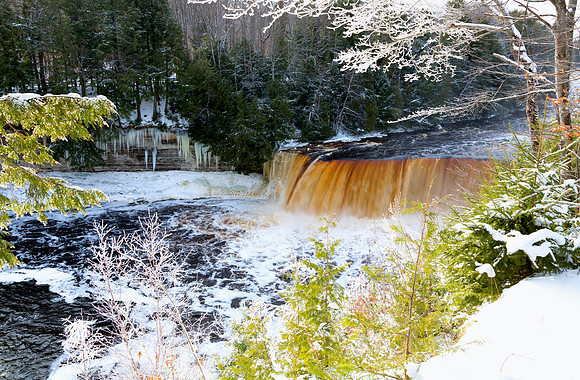 Tahqauamenon Falls in Winter
