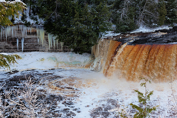 Tahqauamenon Falls in Winter
