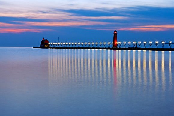 Grand Haven Pier at Night