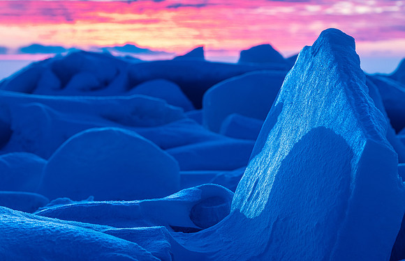 Blue Ice Sunrise - Mackinaw - UP-608 CS216555