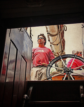 Steering Tall Ship Roseway