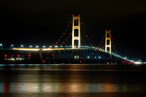 Mackinac Bride at Night II