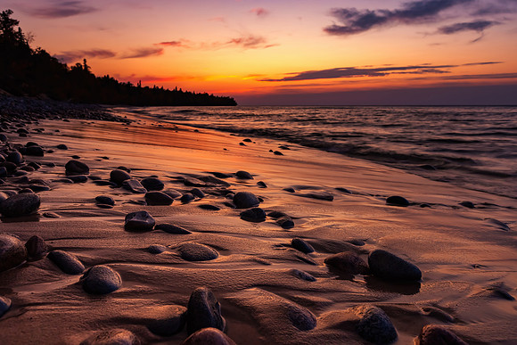 Au Sable Beach Sunset - CS201706-Edit