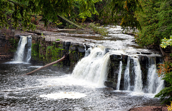 Manabezho Falls on the Presque Isle River