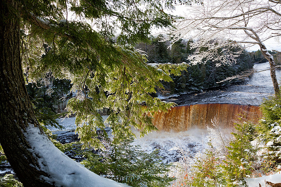 Tahqauamenon Falls in Winter