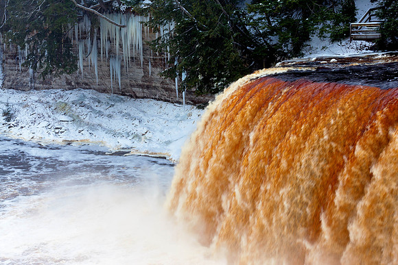 Tahqauamenon Falls in Winter
