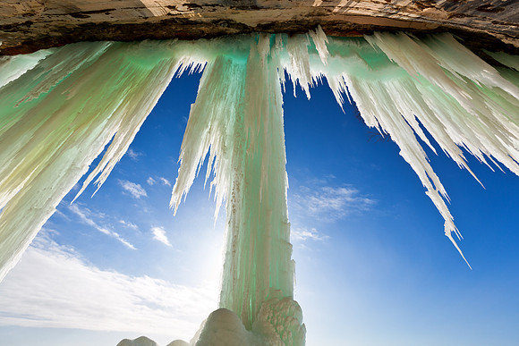 Arch of Ice Curtains at Grand Island - Munising, Michigan