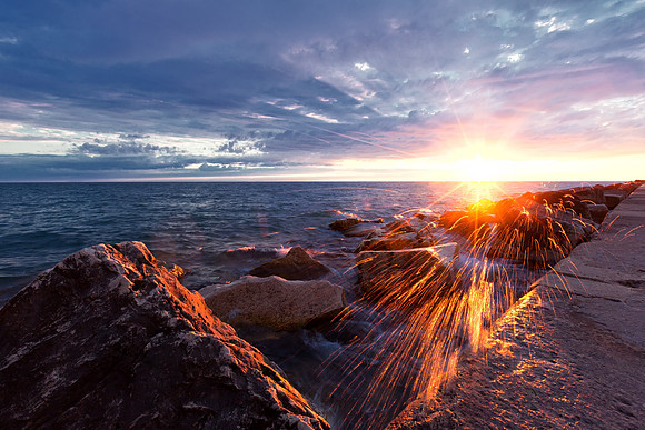 Sunset Waves II