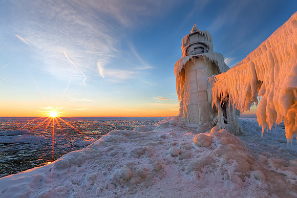 Winter Sunset at St. Joseph Lighthouse