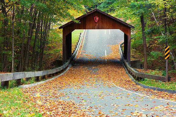 Wooden Covered Bridge on Pierce Stocking Scenic Drive