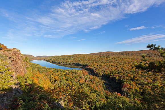Carp River and Lake of the Clouds in Autumn