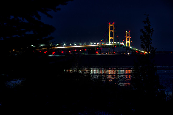 Night Time at the Mackinac Bridge