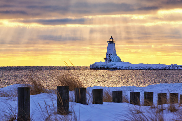North Breakwater Light in Winter